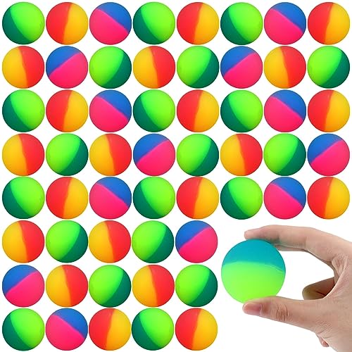 Jenaai 50 Pcs 45 mm177 Inch Bouncy Balls for Kids Large Rubber High Bouncing Balls in Bright Assorted Multi Colors Bulk for Birthday Party Favors Easter Classroom Carnival Prizes Gift - Image 1