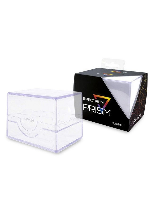 BCW Spectrum Prism Deck Case - Crystal Clear - 2 ct | Secure Snap Closure Card Deck Case | Fits 100 Double-Sleeved Cards | Trading Card Deck Storage Ideal for Magic the Gathering, Pokemon, and More - Image 1