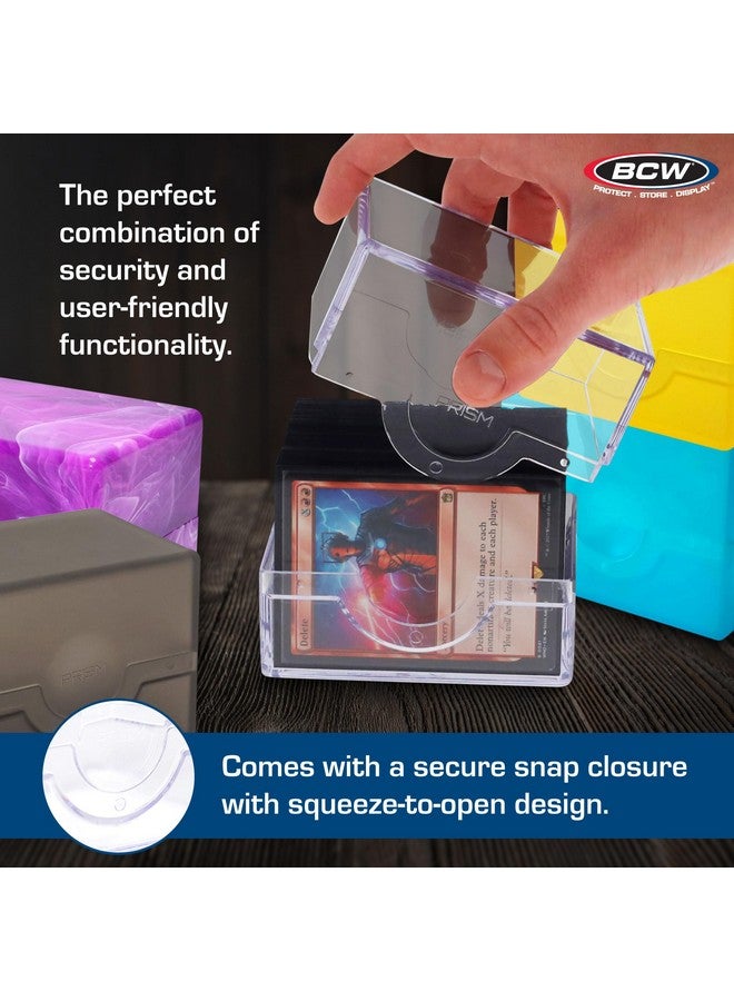 BCW Spectrum Prism Deck Case - Crystal Clear - 2 ct | Secure Snap Closure Card Deck Case | Fits 100 Double-Sleeved Cards | Trading Card Deck Storage Ideal for Magic the Gathering, Pokemon, and More - Image 5