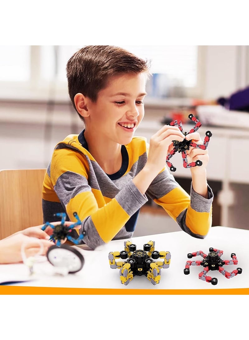 MAOGEDA Deformable Fidget Spinner 4pcs for Kids and Adults, Stress Relief, Sensory Toys, Phone Holder for Boys and Girls Fidget Spinner for ADHD Autism Children Valentine's Day Gift (Fidget Toys 4pcs) - Image 5