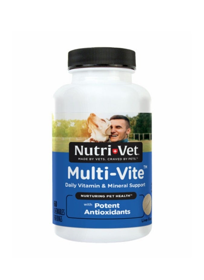 NUTRI FIT Nutri-Vet Multi-Vite with Liver for Dogs 60 Tablets 