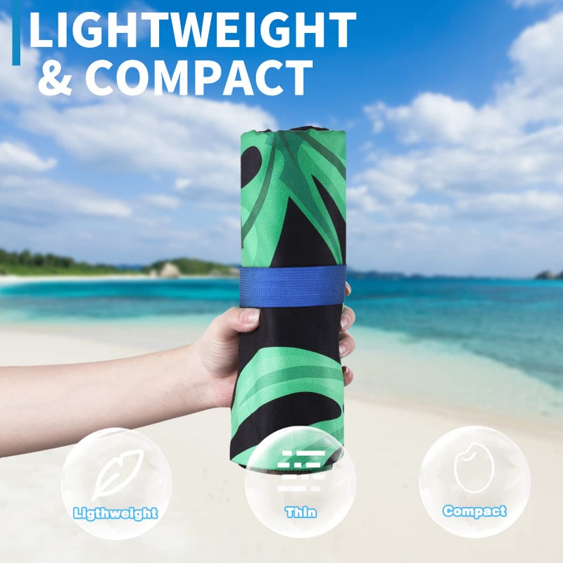 Gomust 2 Pack Lightweight Thin Beach Towel Oversized 71"x32" Big Extra Large Microfiber Sand Free Towels for Adult Quick Dry Travel Camping Beach Accessories Vacation Essential Gift Flamingo Toucan - Image 2