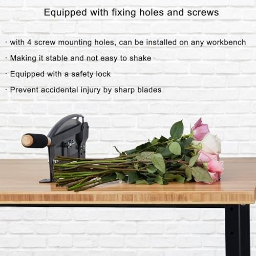 Wonglea Professional Flower Stem Cutter,Large Heavy Duty Flower Cutter for Fresh Flowers,14 inch Stainless Steel Blade,Florist Supplies Perfect for Cutting Flowers Bouquet (Heavy Duty Cutter) - Image 4