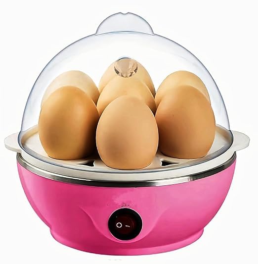 VIBRAL Egg Boiler Electric Automatic Off 7 Egg Poacher Cooking Boiling and Frying Blue Egg Boiler Electric Automatic Off 7 Egg Poacher for Steaming Cooking Boiling and Frying Pack of 1 - Image 1