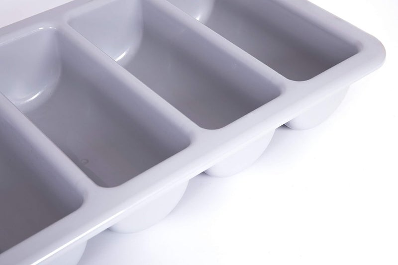 Basicwise Basicwise 4Compartment Commercial Cutlery Holder Set of 10GrayQI00340610  - Image 4