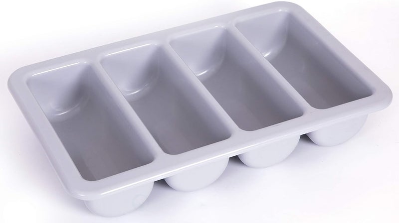 Basicwise Basicwise 4Compartment Commercial Cutlery Holder Set of 10GrayQI00340610  - Image 3