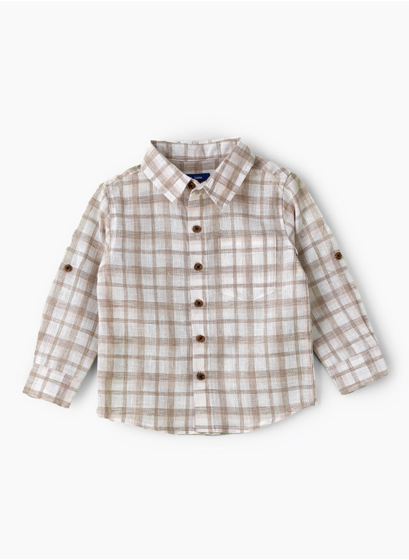 JAM Boys Woven Cotton Checkered Shirt  - Image 1