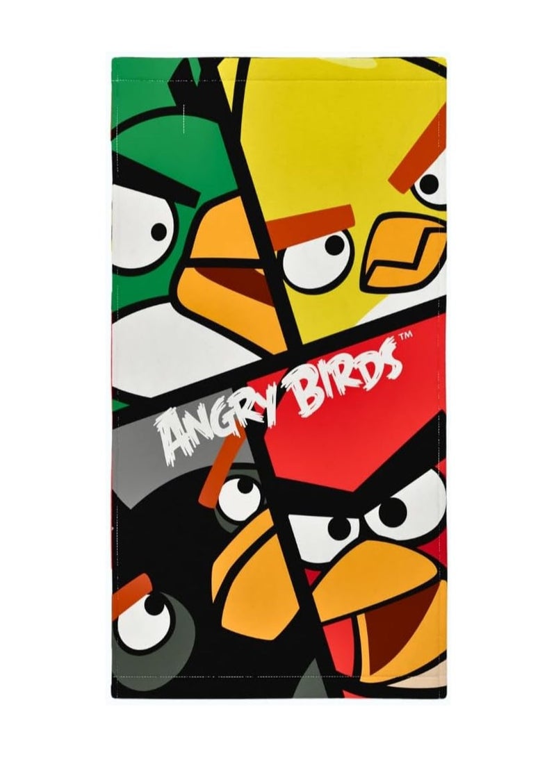 Angry Birds Super Soft Cotton Bathtub/Pool/Beach Towel, 60 inches x 30 inches, Stylish and Cute - Image 1
