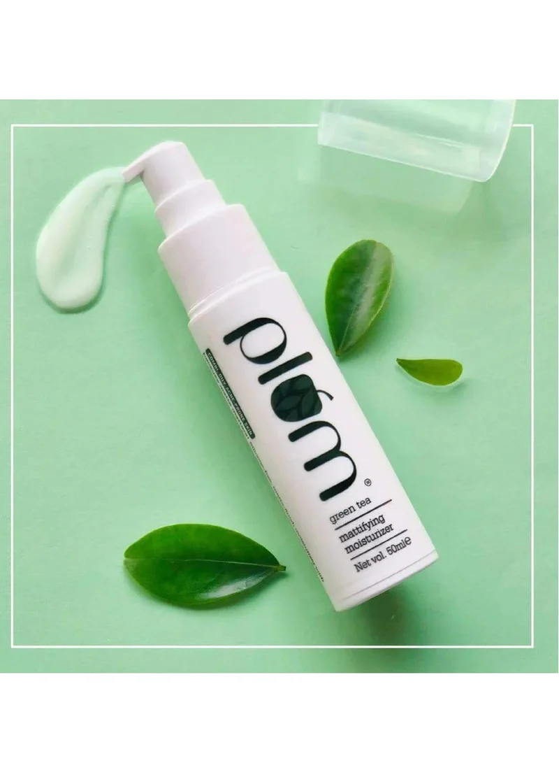 Plum  Green Tea Mattifying Moisturizer Face Cream for Oil Acne-Prone Combination Skin Fights Pimples Controls Excess Oil Mattifies Skin 50ml for Women | Best Price UAE