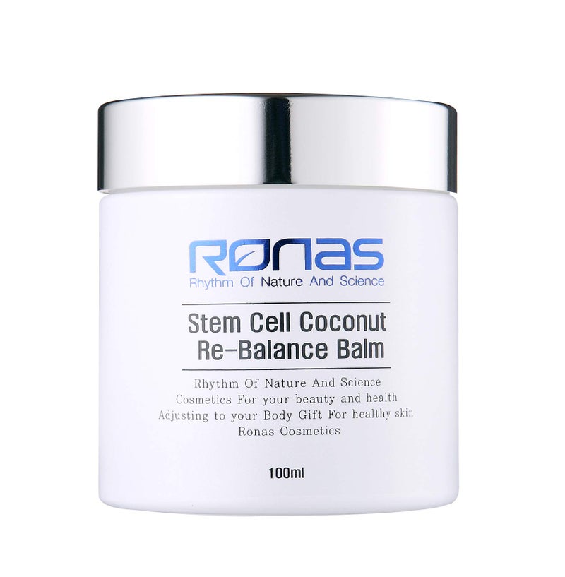 Ronas Stem Cell Coconut Rebalance Balm Anti Aging Cream Face Neck Moistureizer for Women Coconet oil Soothing and Powerful moisturization Shea butter Deep softening Korean Skin Care 3.3fl oz - Image 1