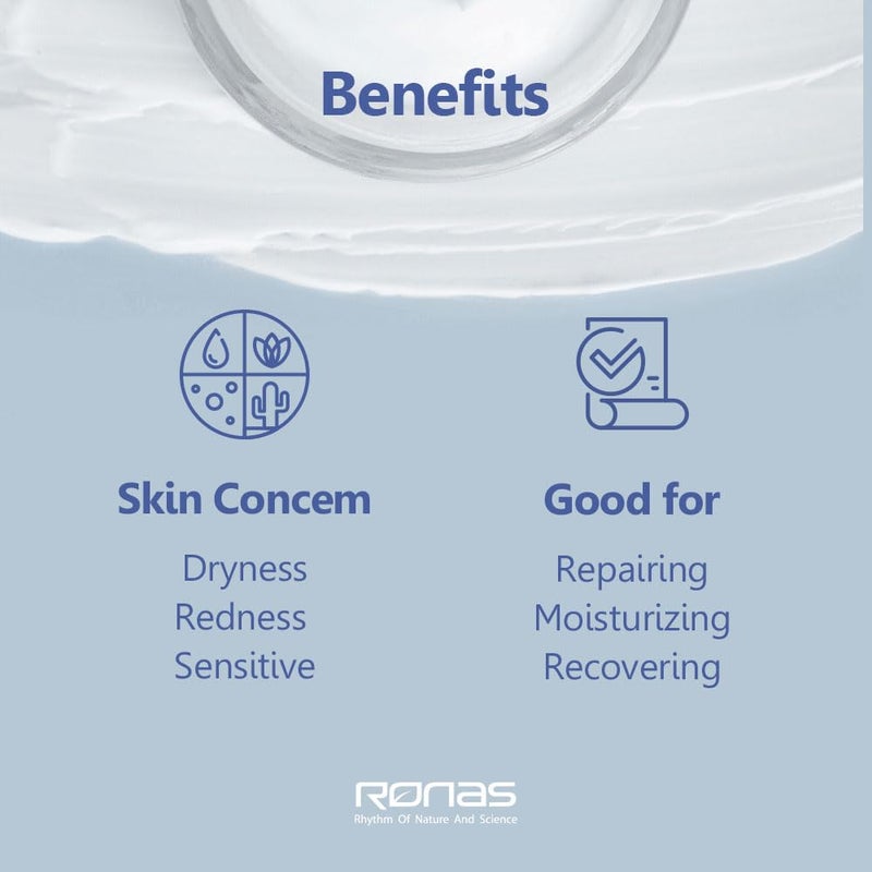Ronas Stem Cell Coconut Rebalance Balm Anti Aging Cream Face Neck Moistureizer for Women Coconet oil Soothing and Powerful moisturization Shea butter Deep softening Korean Skin Care 3.3fl oz - Image 3