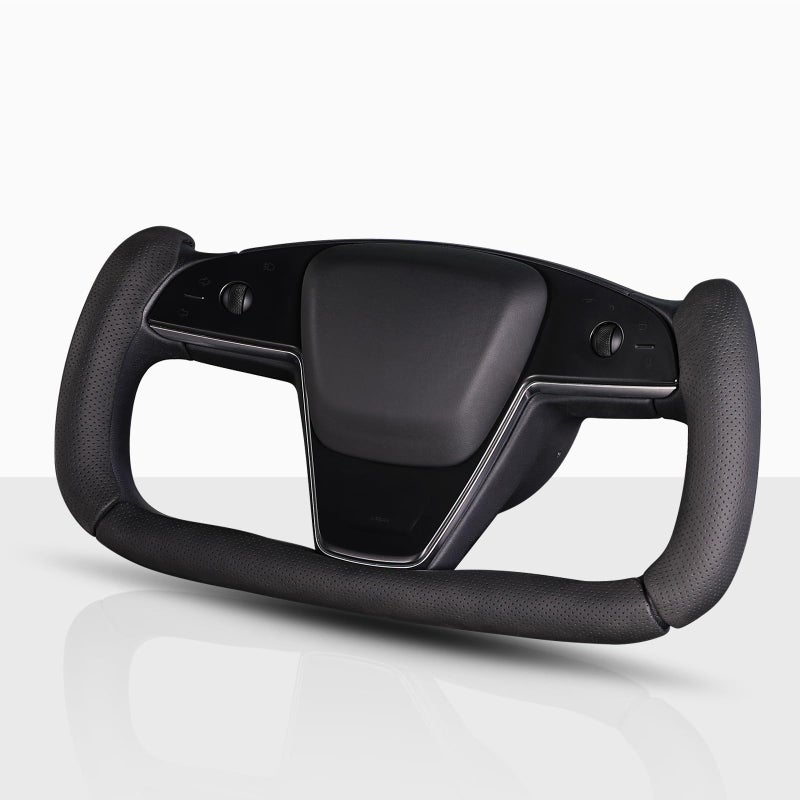 Aotoyou Steering Wheel Cover for Tesla Yoke Steering Wheel Car Steering Wheel Cover for Tesla Model S 2021PresentModel X 2021Present Steering Wheel Accessories Black - Image 2