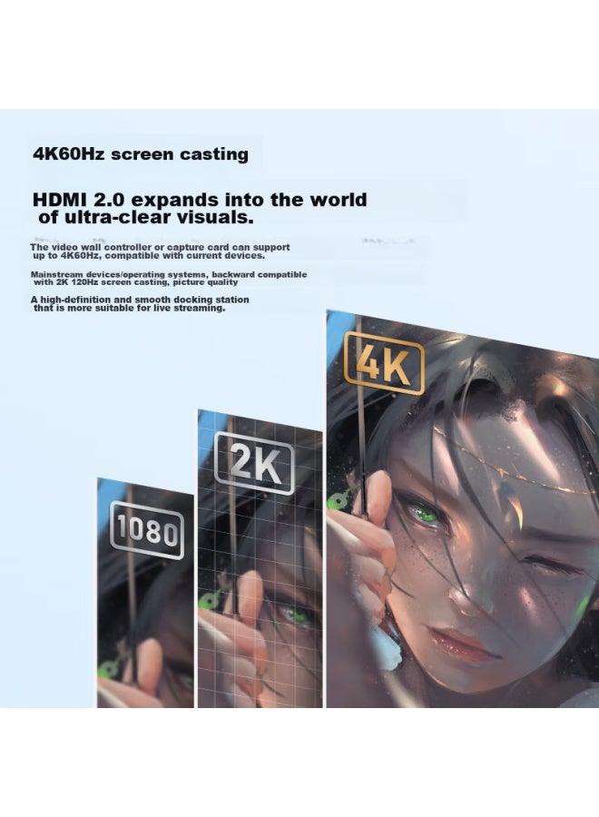 Coolhemi دوك توسيع متعدد الوظائف من كوهيمي نوع-سي، مركز 4k، محول Hdmi، محول شحن سريع Pd، محول كمبيوتر محمول Apple Usb 3.0، كابل تمديد - Image 2