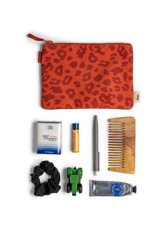 Citron Brand Multipurpose Zipper Pouch Leo Brick - Everyday Lightweight, Plastic - Free Storage For Toiletries, Pens, Cosmetics, And More  - Image 2