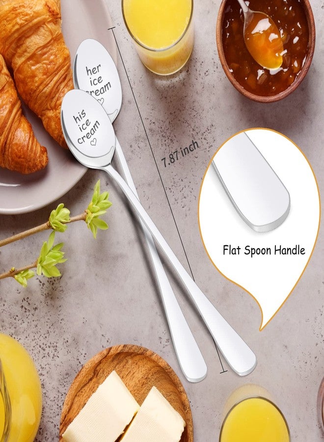 PRSTENLY Wedding Gifts for Couples 2025, 2 Pcs His and Hers Ice Cream Spoon Anniversary Engagement Gifts for Couple Him Her Boyfriend Girlfriend Graduation Christmas Birthday - Image 4