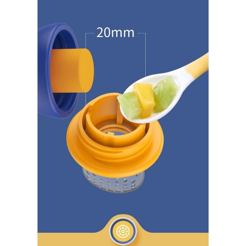 AEREX Silicone Fruit Nibbler with Handle Soft Pacifier Baby Food Nibler Chewing Pacifier for Babies Teether Baby Fruit Nibbler for Newborn Babies (Multi) - Image 2