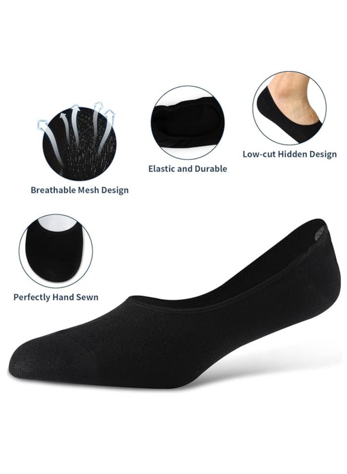 DUNISO 6 Pairs Mens No Show Socks Thin No See Invisible Boat Liner, No Show Socks, Non Slip Loafer Sock, Invisible Liners - Image 4