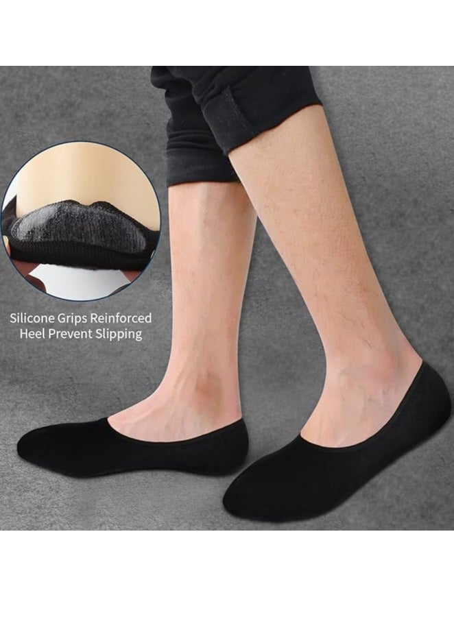 DUNISO 6 Pairs Mens No Show Socks Thin No See Invisible Boat Liner, No Show Socks, Non Slip Loafer Sock, Invisible Liners - Image 3