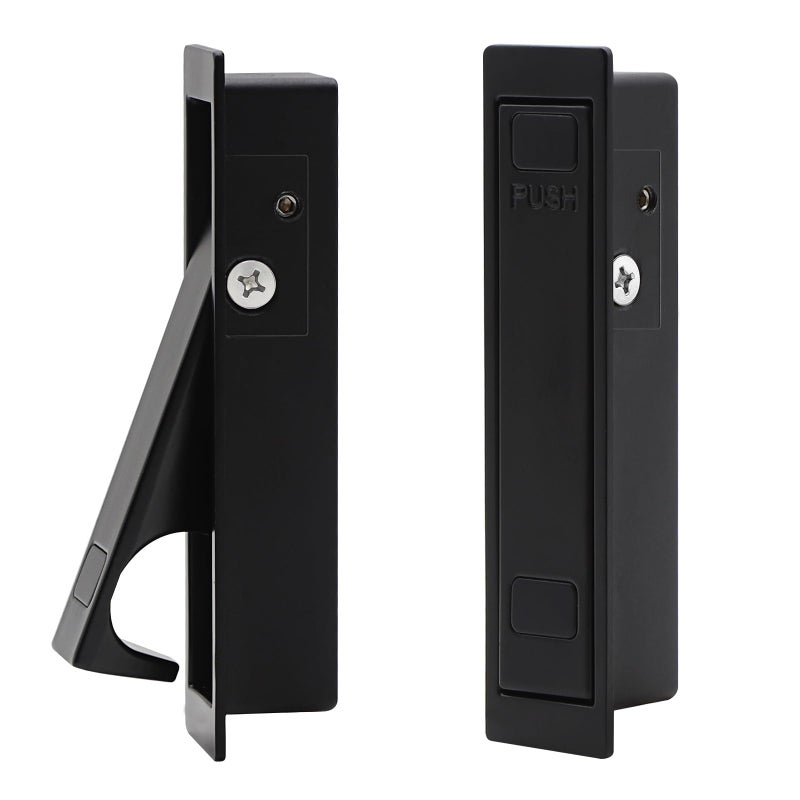 Dontay Press Pocket Door Handles Sliding Pocket Door Pull Recessed Finger Flush Pulls Heavy Duty Edge Pull Matte Black 2 - Image 2