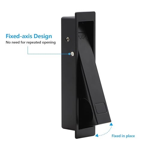 Dontay Press Pocket Door Handles Sliding Pocket Door Pull Recessed Finger Flush Pulls Heavy Duty Edge Pull Matte Black 2 - Image 3