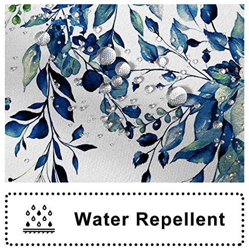 Ruelvth Shower Window Curtain, Watercolor Blue Eucalyptus Small Short Waterproof Bathroom Window Curtain with Hooks, 40x36 Inch - Image 5