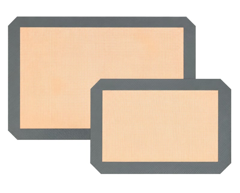 2pcs Silicone Baking Mat Non Stick Unique Liner Oven Sheet Heat Resistant Oven Mats Combo Bakeware (Plain) (Large & Small) - Image 1