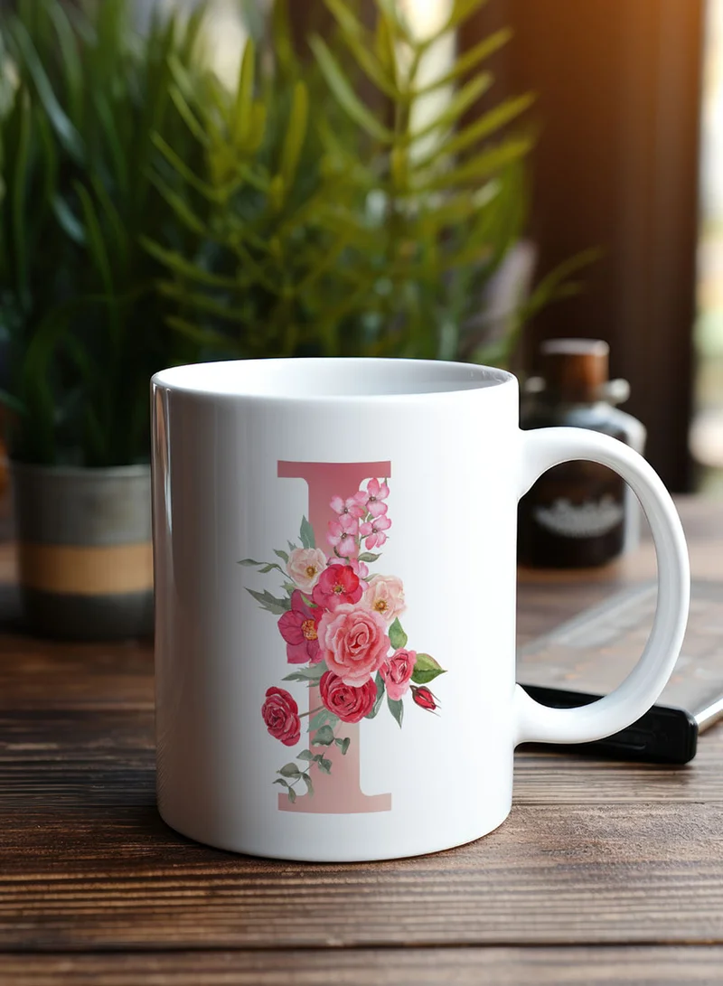 لوحة كوب سيراميك  أونصة بتصميم حرف  على الجانبين