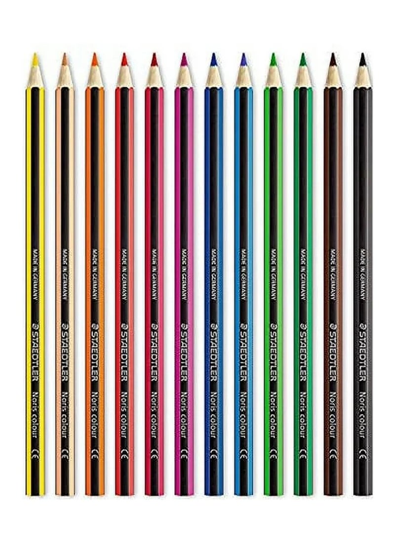 STAEDTLER 12-Piece Noris Colouring Pencils In Metal Cylinder Box Multicolour - Image 2