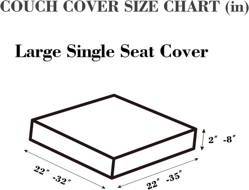 Disayu Sofa Covers Couch Covers for Sofa Pet Friendly Couch Cushion Covers Universal Sofa Covers Washable Stretch Slipcovers for Sectional Sofa (Texture Light Gray,Large Single Seat Cover) - Image 2