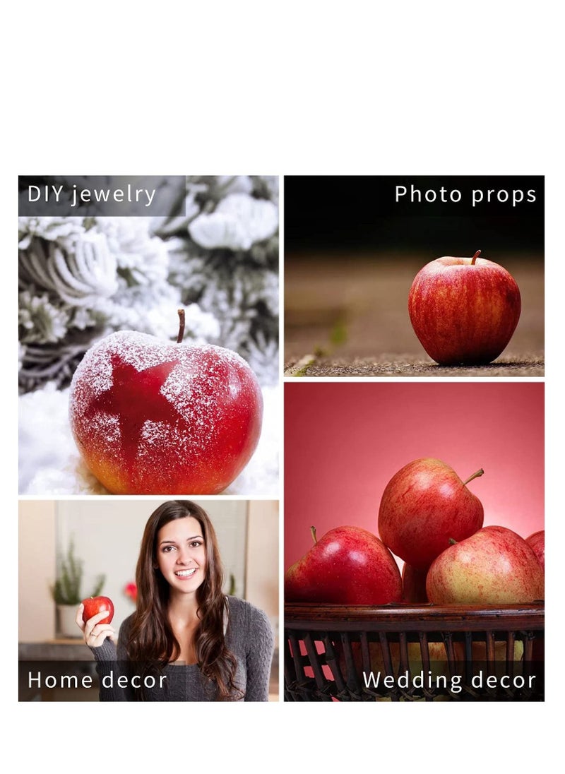 SYOSI Fake Fruit Apples Set of 6, Artificial Fruits Lifelike Simulation Red Apples Fake Fruits for Home House Display Decoration Still Life Paintings Kitchen Decor Wedding Party Photography Kitchen Décor  - Image 5