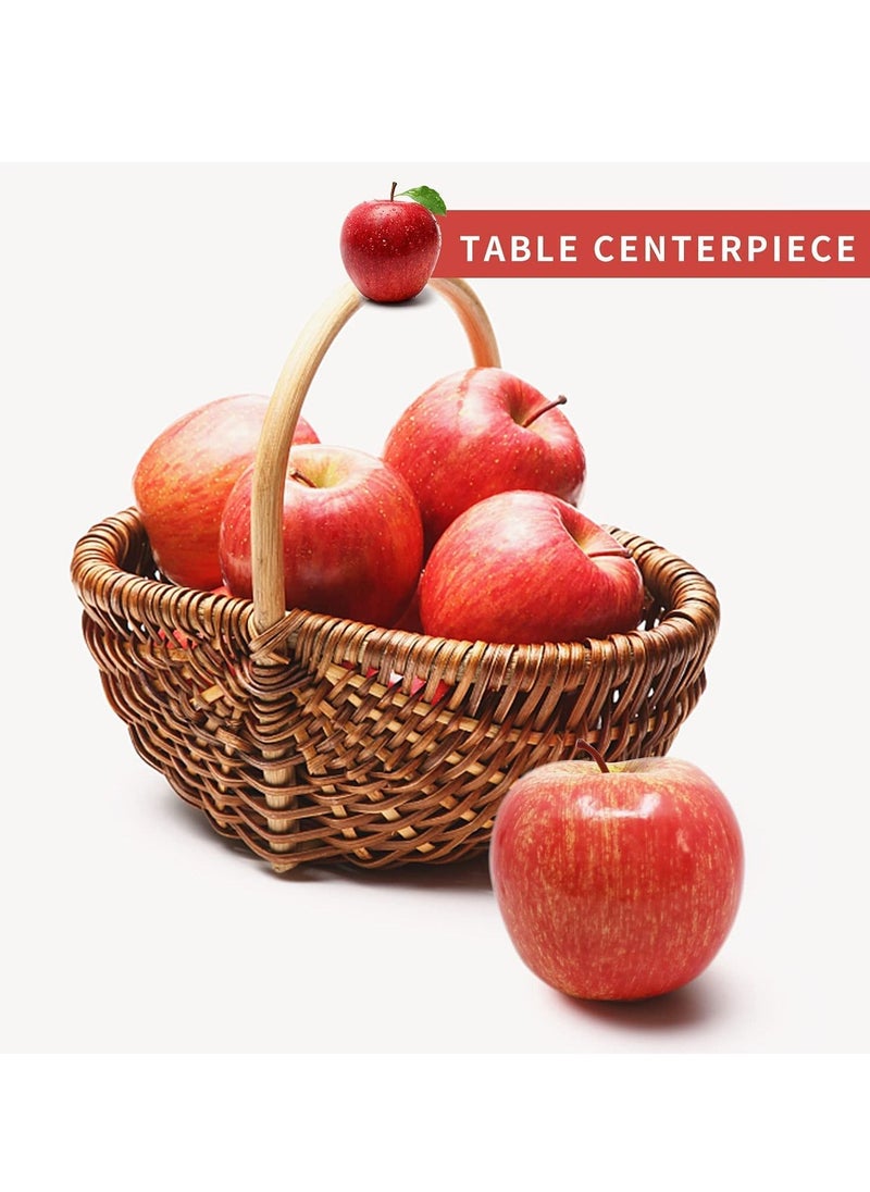 SYOSI Fake Fruit Apples Set of 6, Artificial Fruits Lifelike Simulation Red Apples Fake Fruits for Home House Display Decoration Still Life Paintings Kitchen Decor Wedding Party Photography Kitchen Décor  - Image 2