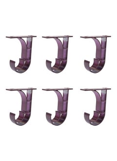 6-Piece Ceiling Curtain Bracket Hook Set Dark Purple 8.1x6cm - pzsku/Z2ED105D50E65D33A6E94Z/45/_/1668594903/3cca2d4a-f499-4edf-8264-448b5a3e3c23