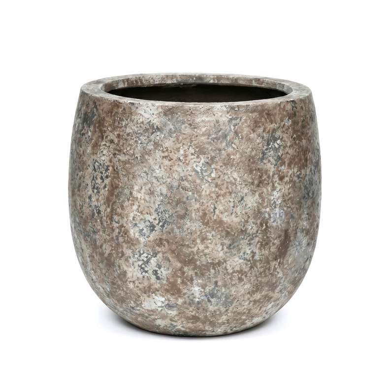 Pan Home Beverly Cement Patina U shaped Planter 28x26cm - Brown - 221AIC9905082 - Image 4