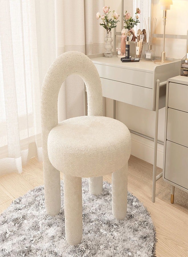 fashionhome Modern Single Sofa Comfy Fluffy Vanity Chair Elegant Furry Makeup Desk Chairs for Bedroom Living Room 47 x 44 x 77 Centimeter  - Image 1