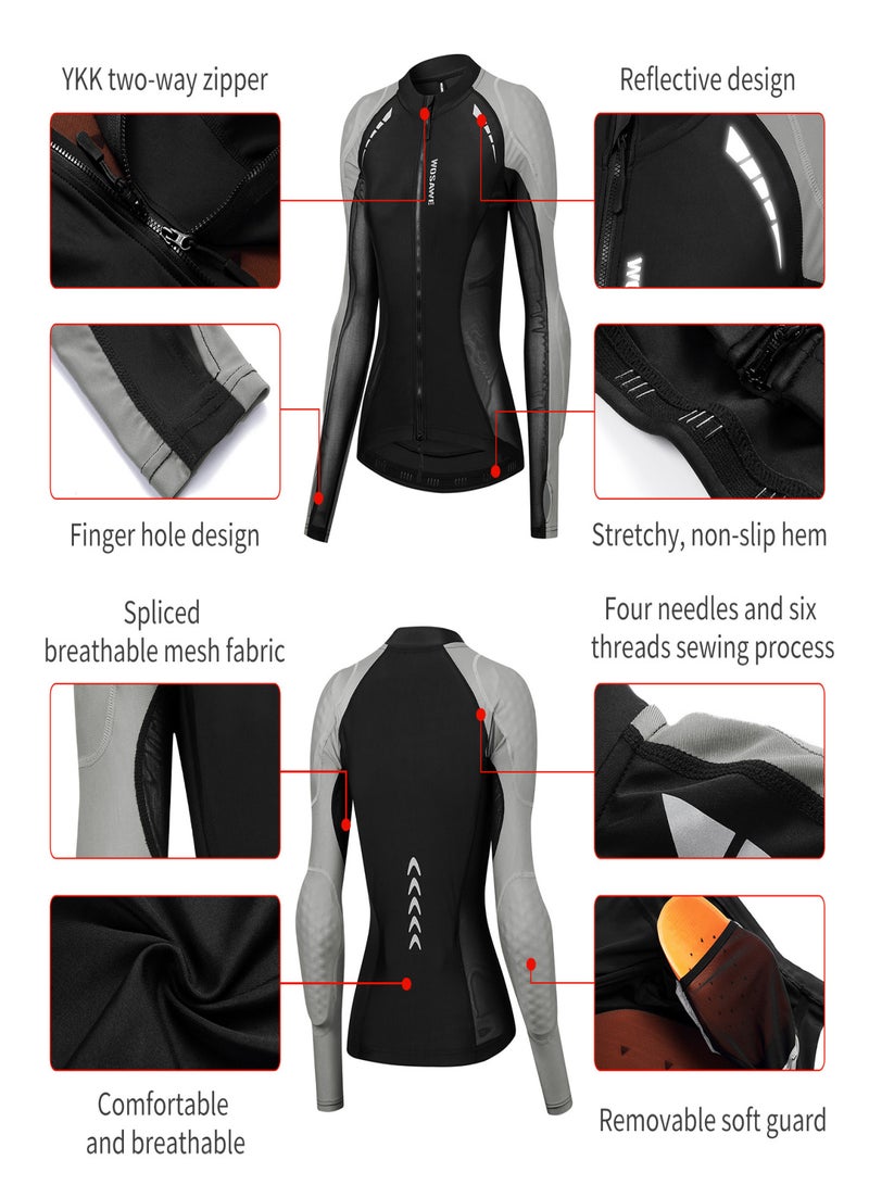WOSAWE Womens Motorcycle Jacket with Armor CE2 Certified Protection High Visibility Mesh Riding Jacket for Women Mesh Motorcycle Jacket Armored Jacket - Image 2