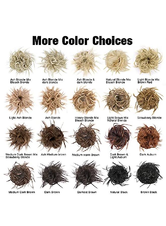 HMD Tousled Updo Messy Bun Hair Piece Hair Extension Ponytail With Elastic Rubber Band Updo Extensions Hairpiece Synthetic Hair Extensions Scrunchies Ponytail Hairpieces For Women - Image 4