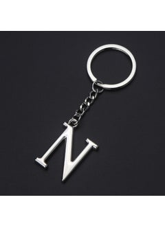 English letter keychain bag pendant 26 uppercase and lowercase letters and numbers keychain European and American small gift customizationN N