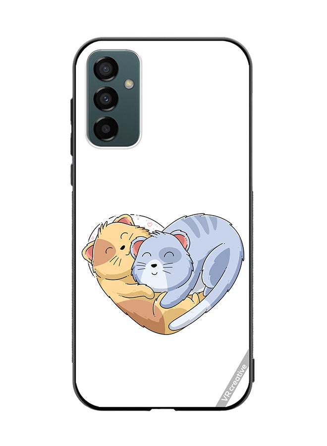 VR CREATIVE Protective Case Cover For Samsung Galaxy F13/M13 Klover Cat Design Multicolour - Image 1
