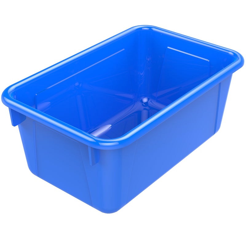 Storex Small Cubby Bins â€“ Plastic Storage Containers for Classroom, 12.2 x 7.8 x 5.1 inches, Class Blue, 5-Pack (62416A05C) - Image 2