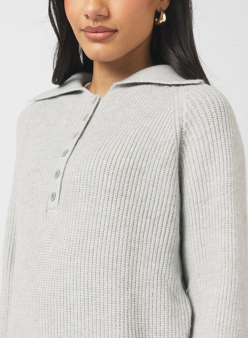 جينجر كنزة صوفية ناعمة بياقة بولو - Image 3