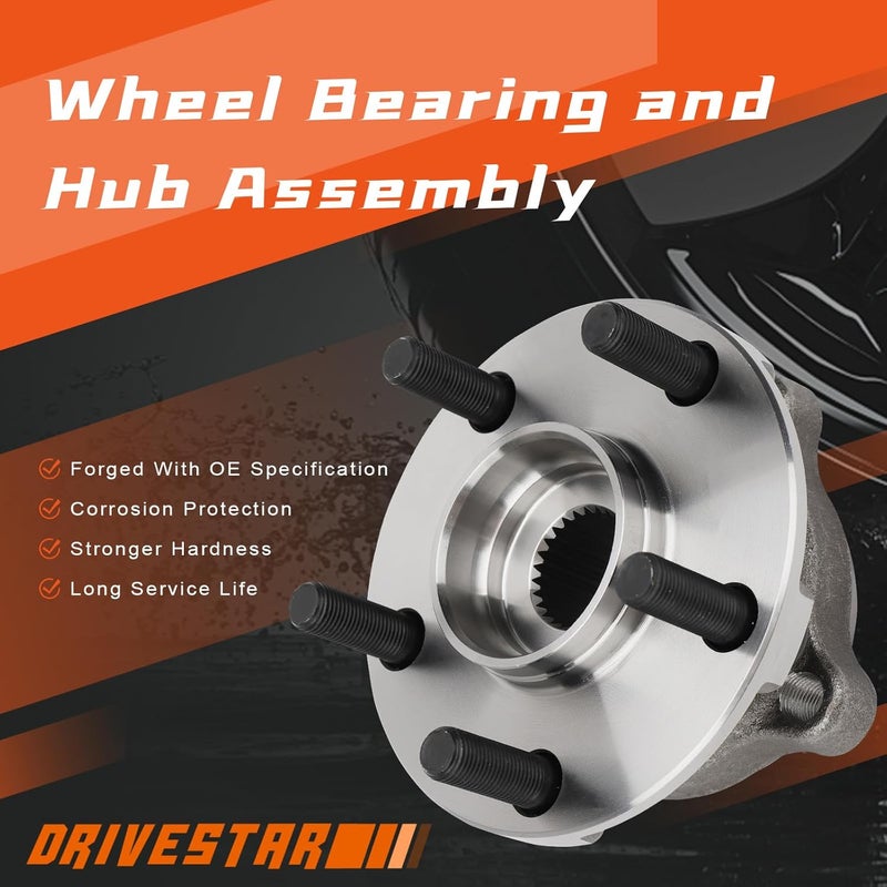 DRIVESTAR (Pair) DRIVESTAR 513220 Front Wheel Hub & Bearing Assembly for Subaru Legacy Outback 2005-2014 w/ABS - Image 5