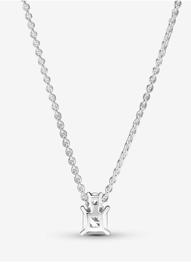PANDORA - Pandora Cubic Zirconia Classic Fashion Women's Silver Sparkling Round Pendant Necklace 390048C01-45 - Image 1