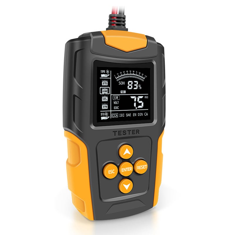 12V/24V Car Battery Tester LCD Digital Battery Analyzer Car Charge Diagnostic Tool SOH SOC CCA IR Measurement for Car Truck Motorcycle - Image 3