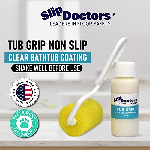 Slip Doctors SlipDoctors Tub Grip Anti-Slip Bath & Shower Floor Solution – Fixes Slippery Fiberglass & Acrylic Bathtub or Showers – Clear Non-Slip Textured Coating - Image 2
