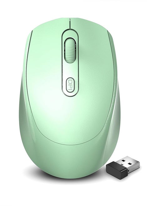 Wireless Desk Mouse, G-1400, 1600 DPI Wired/Wireless Functional Mouse with 3 Modes Connectivity, Bluetooth and 2.4G Wireless, 4 Macro Buttons, Long Lasting Rechargeable Battery Capacity and for PC/Mac/Laptop Used in Home and office, Green
