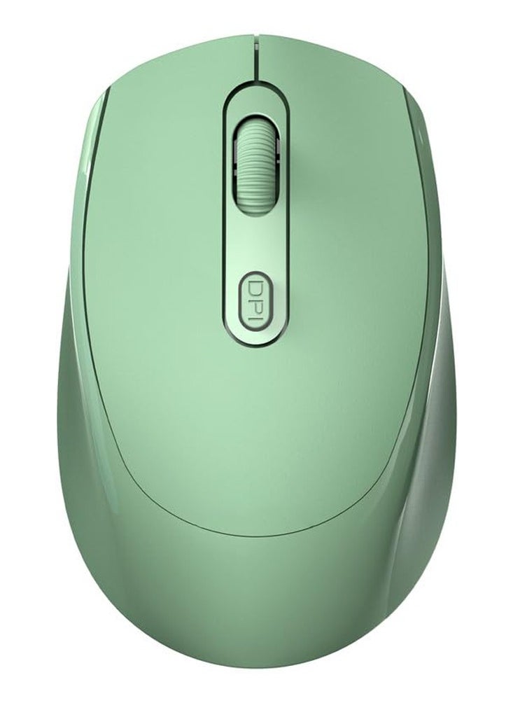 Wireless Desk Mouse, G-1400, 1600 DPI Wired/Wireless Functional Mouse with 3 Modes Connectivity, Bluetooth and 2.4G Wireless, 4 Macro Buttons, Long Lasting Rechargeable Battery Capacity and for PC/Mac/Laptop Used in Home and office, Green