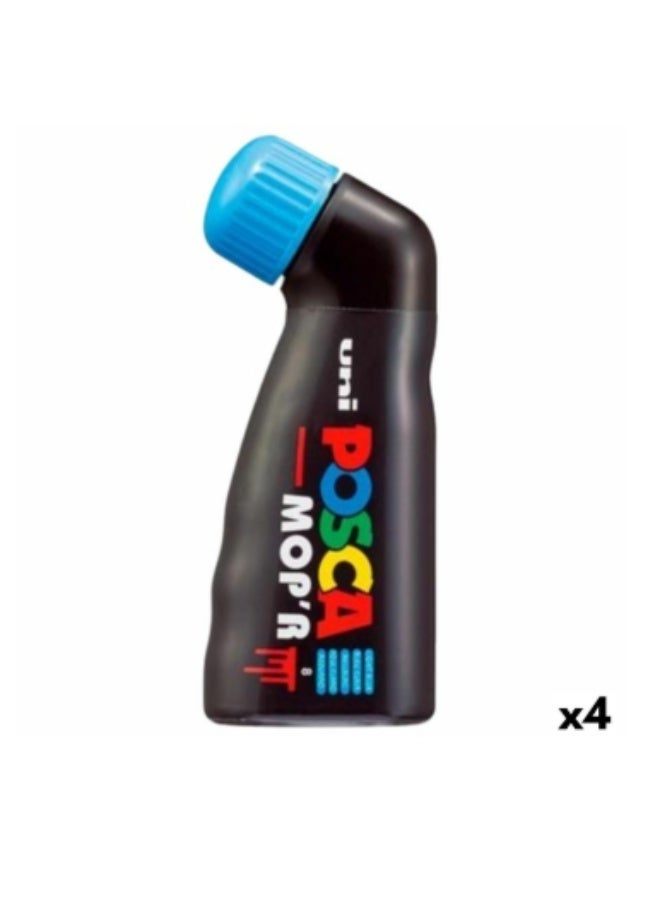 POSCA MOP’R Blue Water Based Permanent Paint Markers - Box of 4 - Image 1