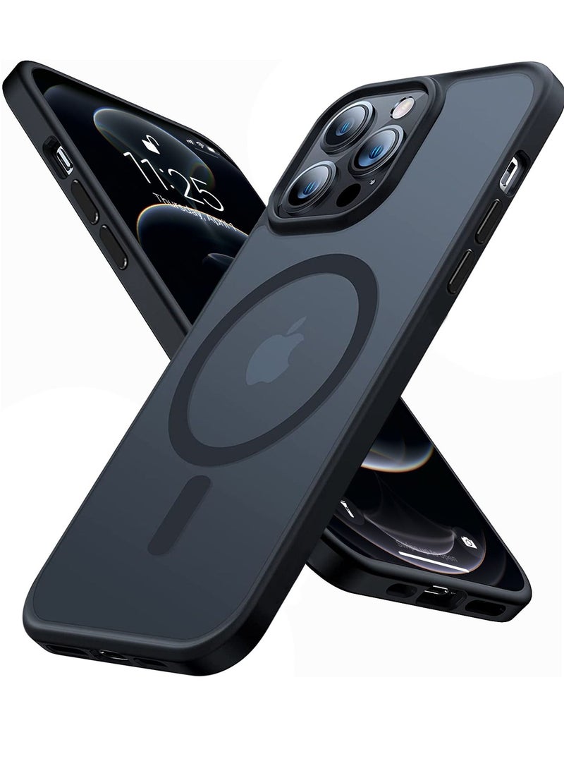 TEAM LUXURY - iPhone 12 Pro Max Case Cover Compatible with Magsafe Magnetic Designed Shockproof Case Translucent Matte Protective Cover Back Hard Cases with Magnet for iPhone 12 Pro Max Case Black - Image 1