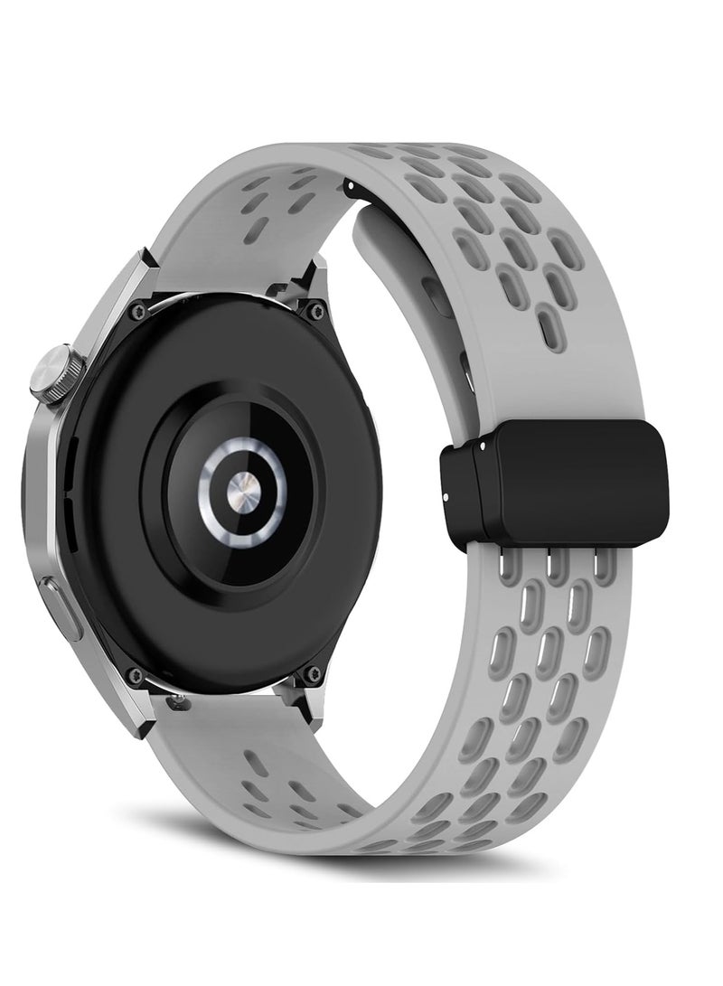 Strap Silicone Magnetic Clasp 20MM Band For Samsung Gear Sport/Watch 4/Watch 5/Watch 5 Pro/S2 classic/active 2 40mm 44mm/Amazfit GTS 3/4/4 Mini/Bip 3/GTS 2 mini/GTS 2e/Bip