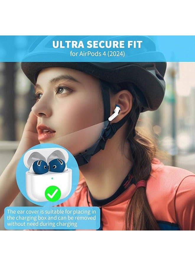 5 Pairs for AirPods 4 Ear Tips Covers, Sport Anti Slip Anti Scratche Skin Soft Silicone Eartip,  AirPods 4 Gen Earbuds Accessories, Compatible with Apple AirPods 4th Generation (5 Colors Mix)  - Image 2